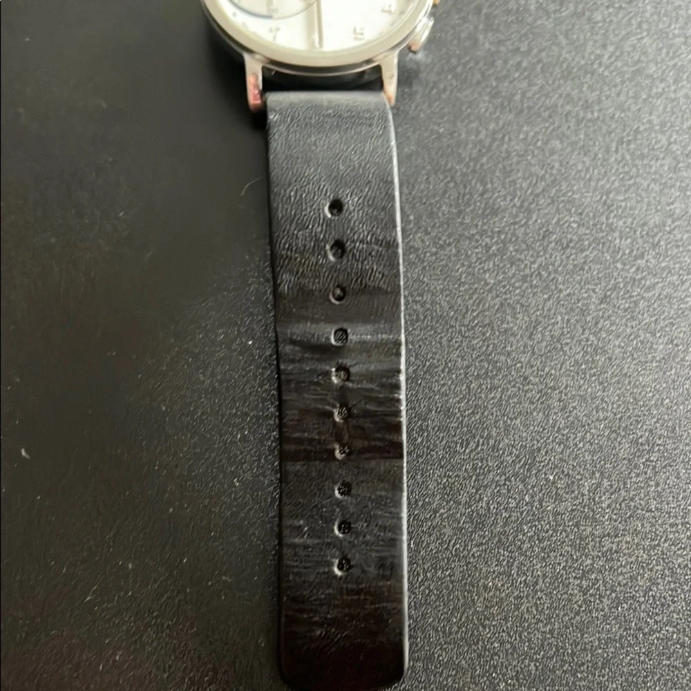 Skagen Men's Black Leather Watch